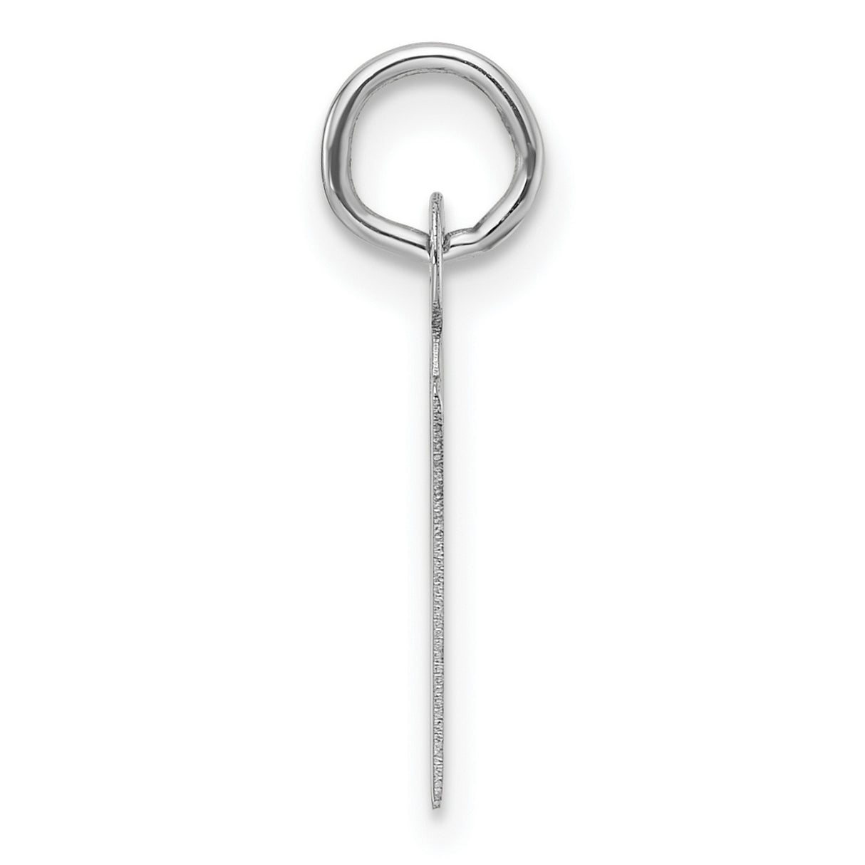 14k White Gold Nazarene Pendant with Arabic Nun Symbol, Unisex Religious Charm