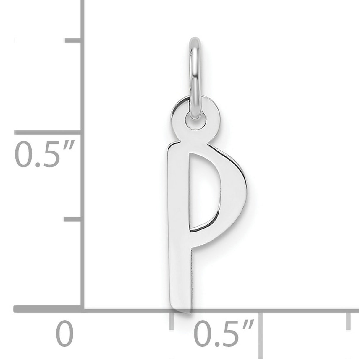 14k White Gold Chi Rho Pendant, Early Christian Symbol Religious Charm