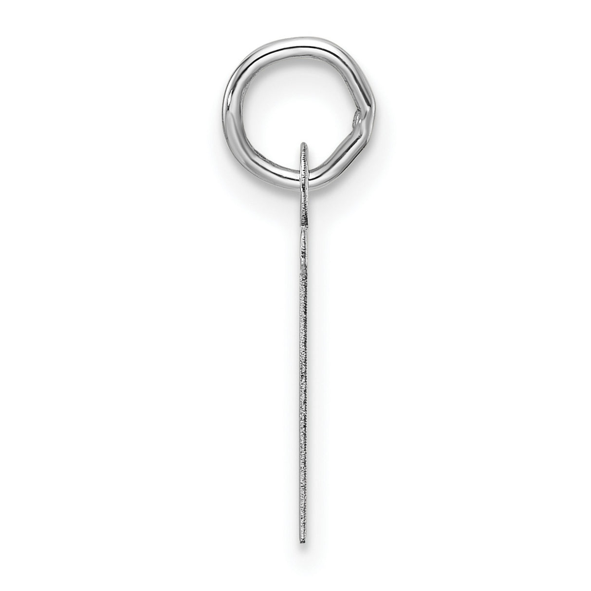 14k White Gold Ankh Cross Pendant, Polished Egyptian Life Symbol, Unisex Religious Jewelry