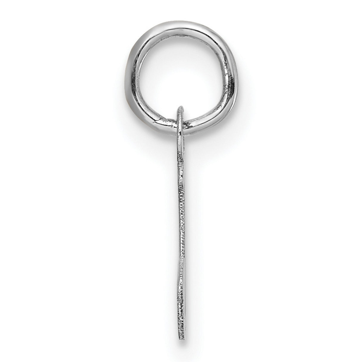14k White Gold J Pendant Charm, Script Initial Letter Jewelry for Women