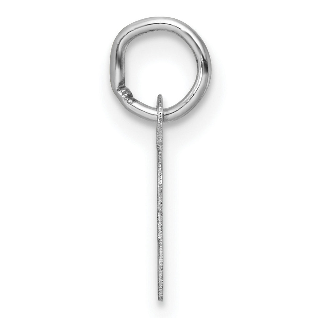 14k White Gold Script J Pendant, Cursive Letter Charm for Women