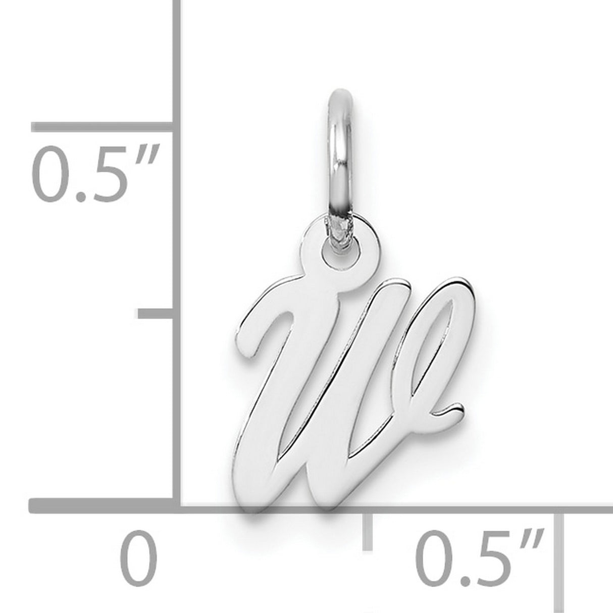 14k White Gold We Pendant, Script Style Symbol of Unity, Minimalist Fine Jewelry for Women or Unisex Wear