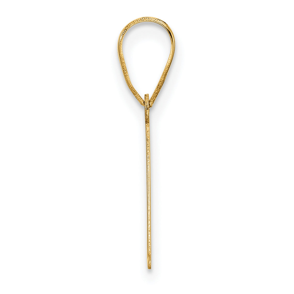 14k Yellow Gold Initial Pendant, Polished Capital Letter A Charm for Women or Unisex Wear