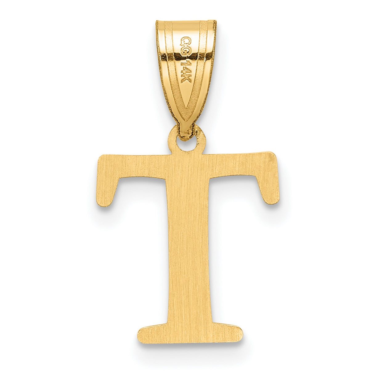 14k Yellow Gold Tau Cross Pendant, Saint Francis Christian Religious Charm for Men and Women