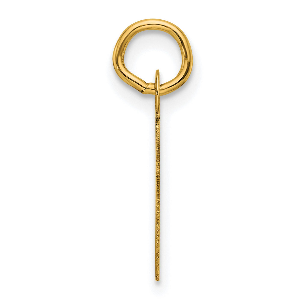 14k Yellow Gold Vertical Bar Pendant, Polished Rectangular Charm, Unisex Minimalist Jewelry