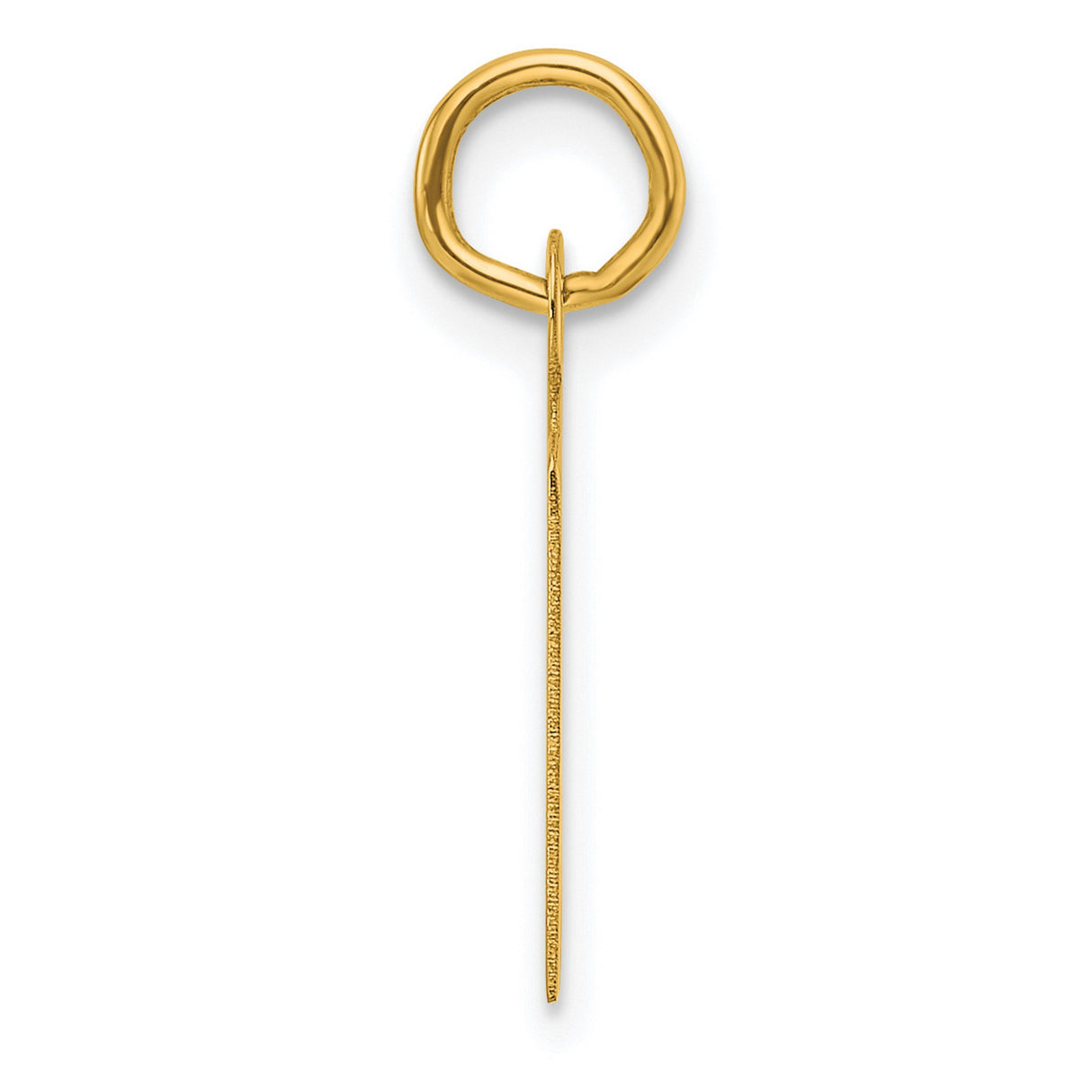 14k Yellow Gold Letter M Charm Pendant, Stylized Virgin Mary Religious Jewelry