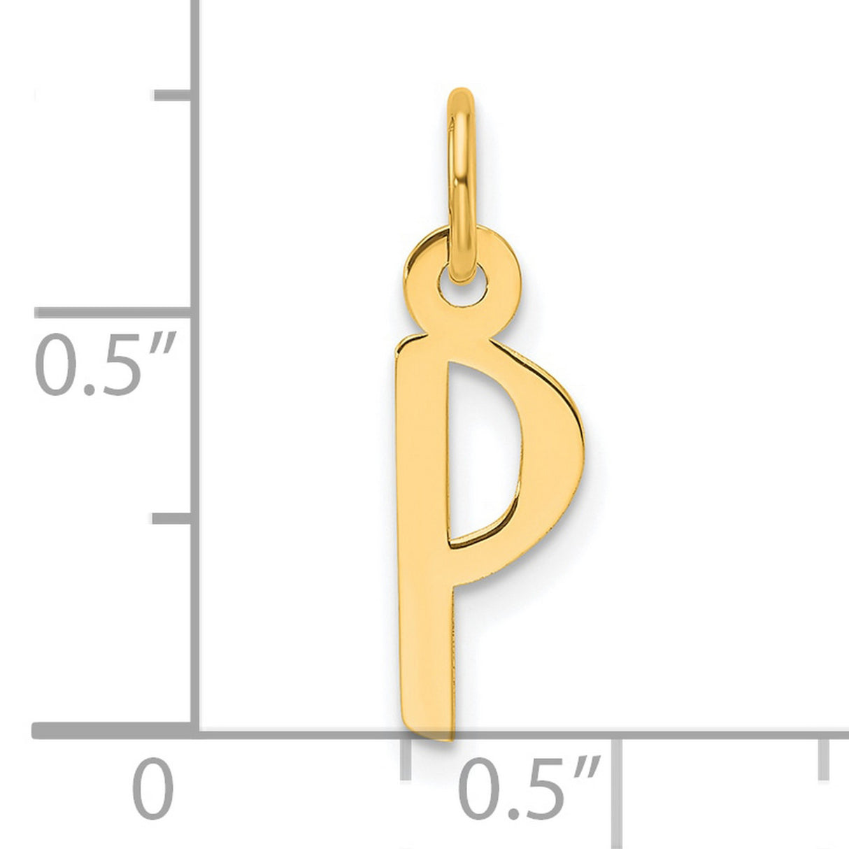 14k Yellow Gold Chi Rho Pendant, Ancient Christian Symbol, Religious Charm for Men or Women