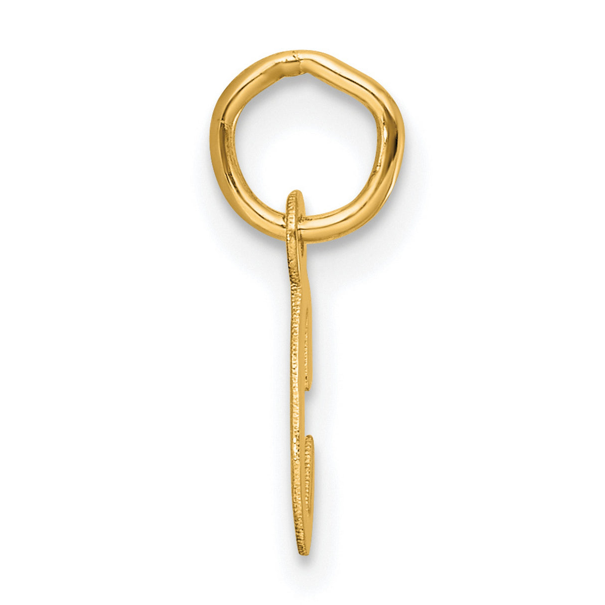 14k Yellow Gold Initial C Pendant Charm, Script Letter Cursive Monogram Jewelry for Women