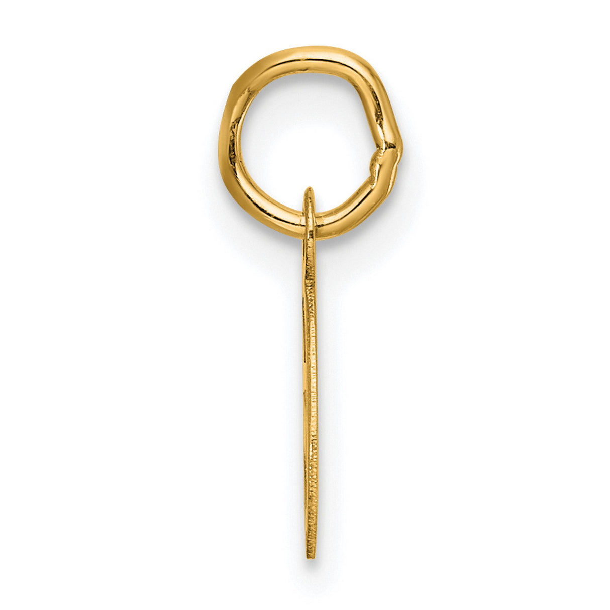 14k Yellow Gold Script Letter G Pendant, Polished Initial Charm for Women