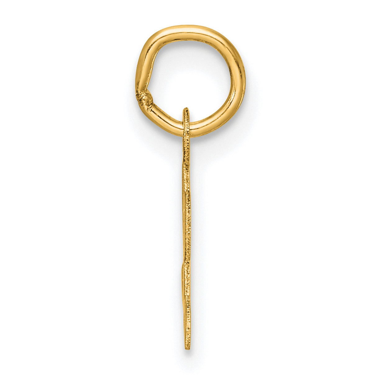 14k Yellow Gold Script Letter L Pendant Charm, Cursive Initial Monogram Jewelry for Women