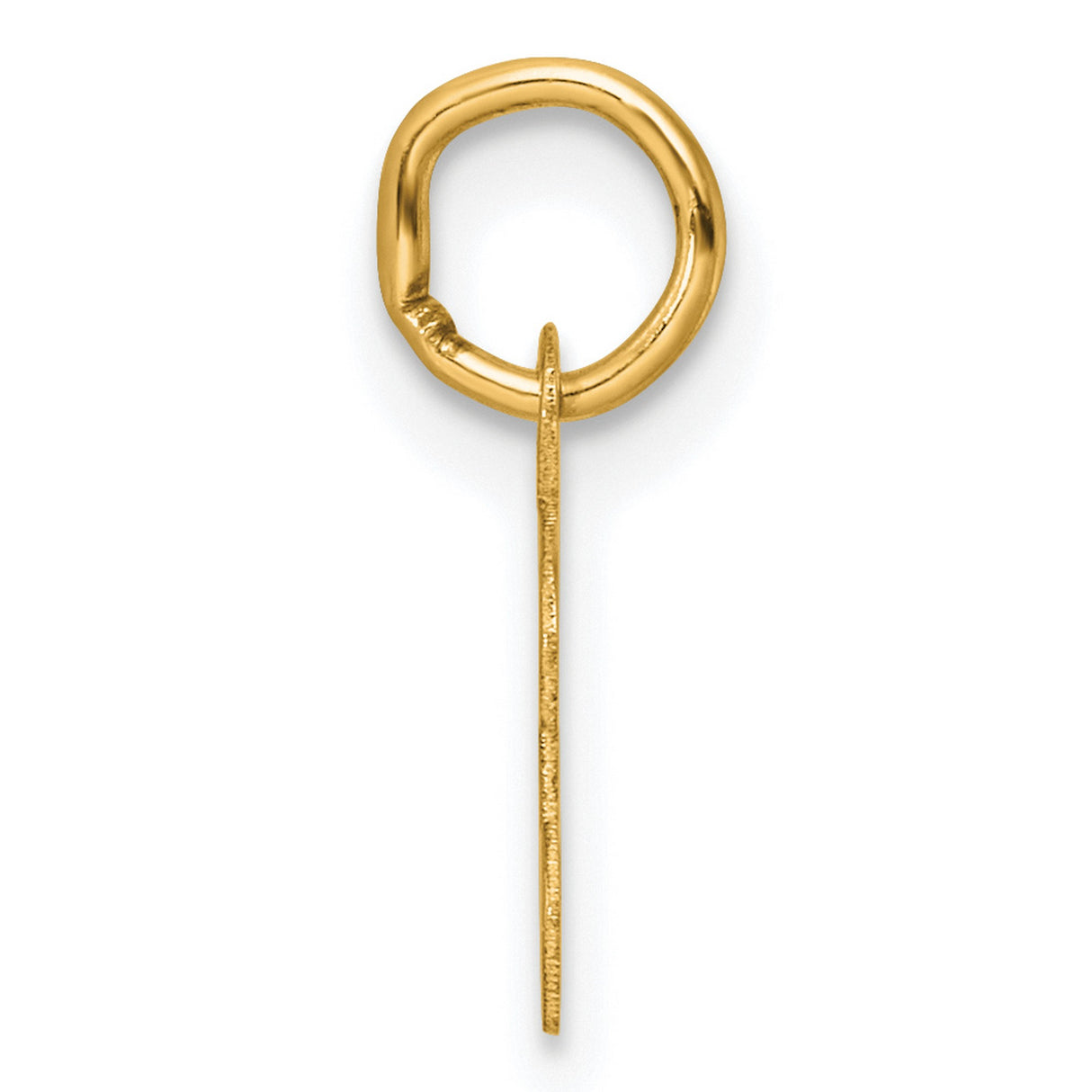 14k Yellow Gold Script J Initial Pendant Charm, Cursive Letter Monogram Jewelry for Women