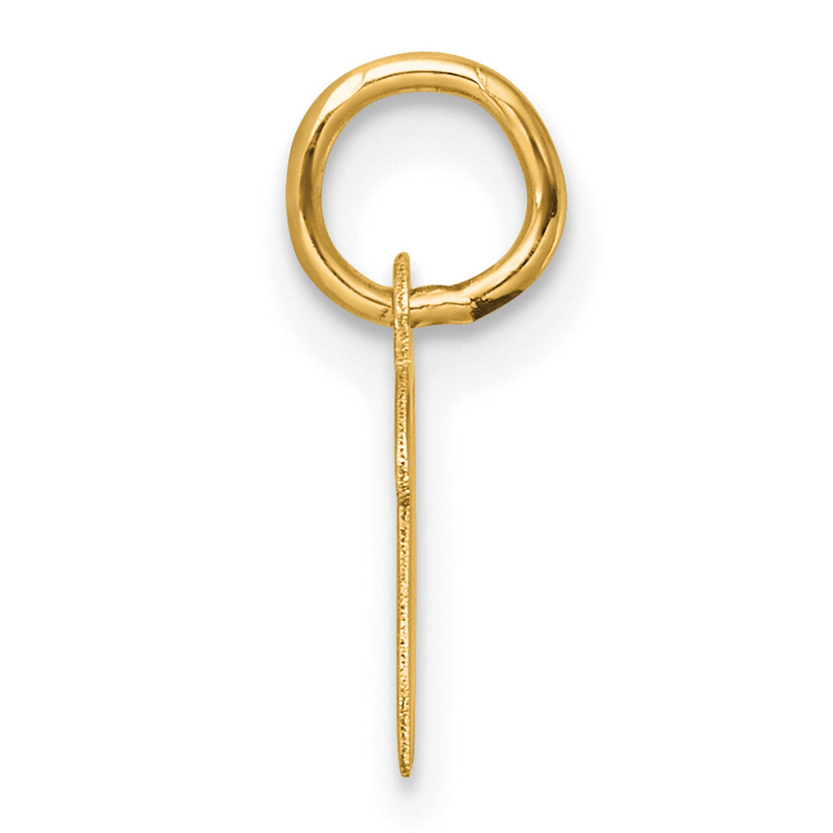 14k Yellow Gold Pendant, Script We Cursive Letter, Symbolic Unity Charm for Women