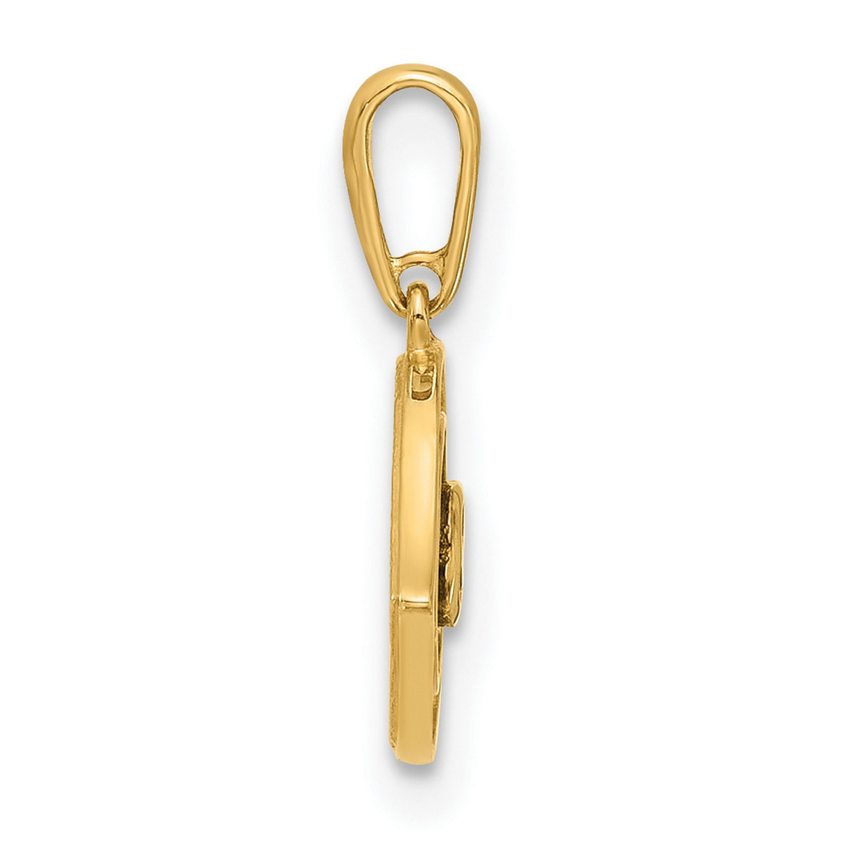 14k Yellow Gold Evil Eye Pendant with Cubic Zirconia, Blue and White Spiritual Talisman for Women