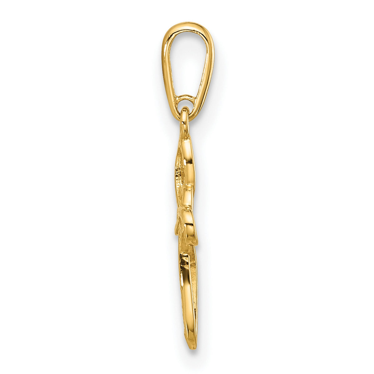 14k Yellow Gold Celtic Cross Pendant with Openwork Knot Design, Christian Symbol Jewelry