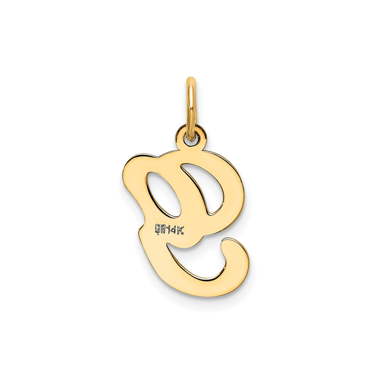 14k Yellow Gold Pendant, Lowercase Script Letter G Initial Charm, Dainty Monogram Jewelry