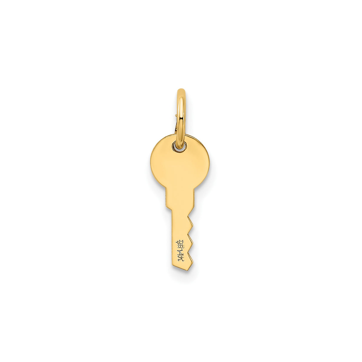 14k Yellow Gold Key Pendant, Minimalist Symbolic Charm for Women or Unisex Wear
