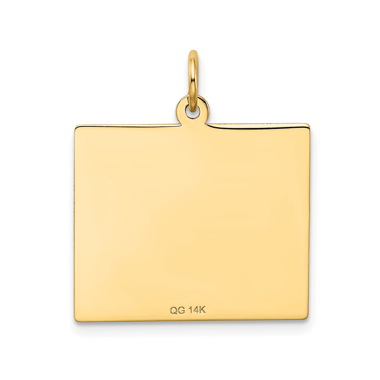 14k Yellow Gold Calendar Pendant, Monthly Layout Keepsake for Women or Unisex