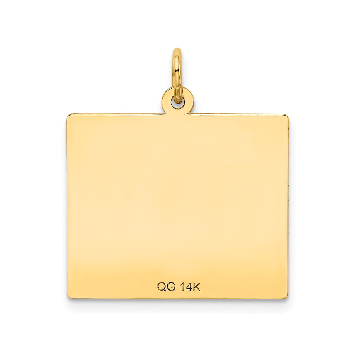 14k Yellow Gold Calendar Pendant Charm with Custom Date Engraving for Women