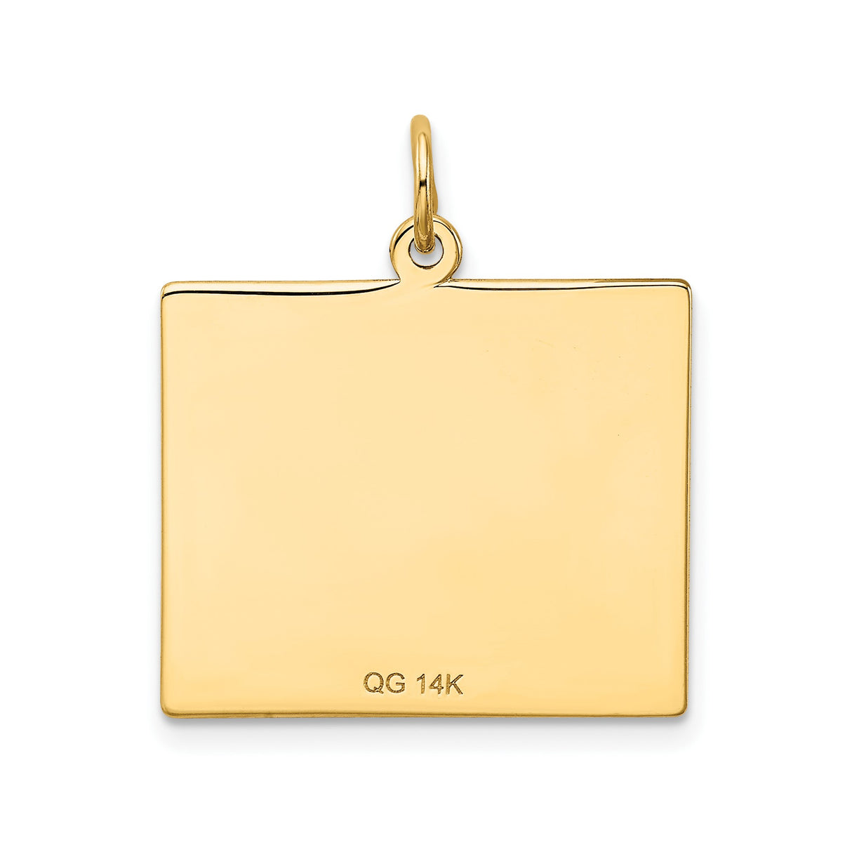 14k Yellow Gold Calendar Pendant with Monthly Date Grid and Day Initials