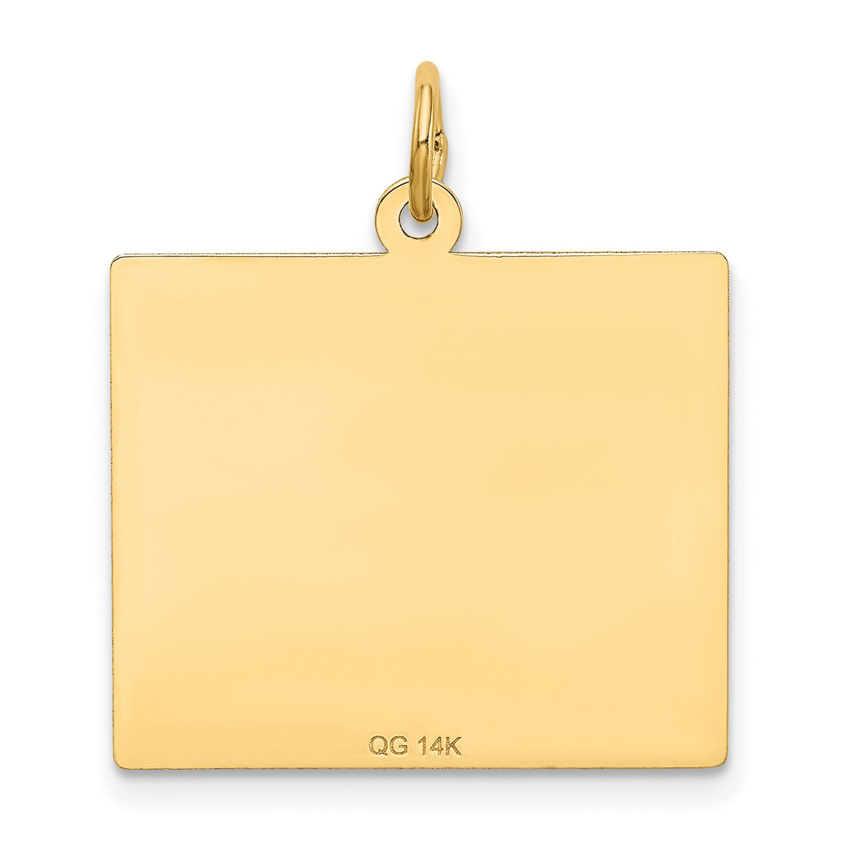 Saturday the First Day Calendar Charm Pendant in Real 14k Yellow Gold