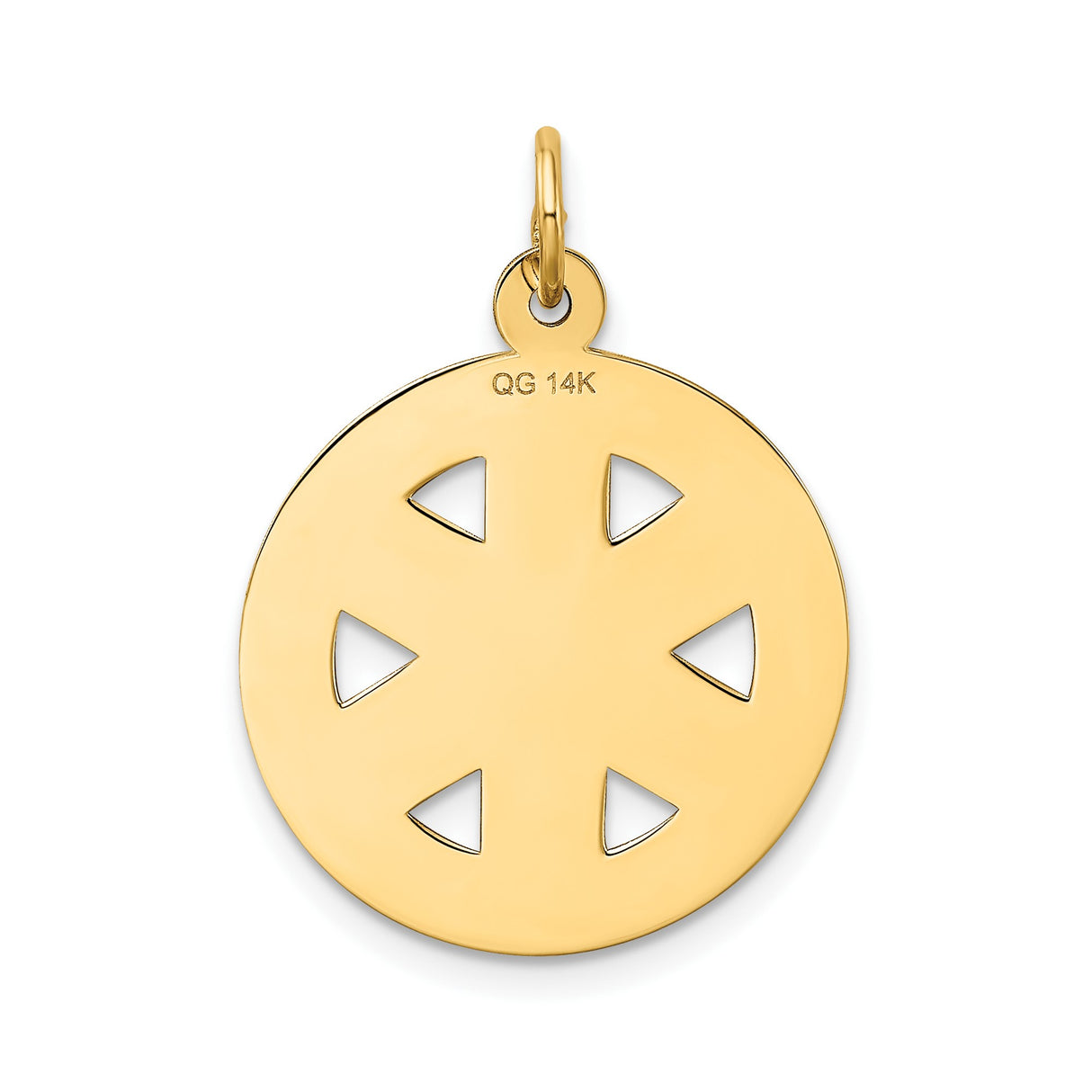 14k Yellow Gold Paramedic Pendant with Star of Life and Rod of Asclepius Symbol