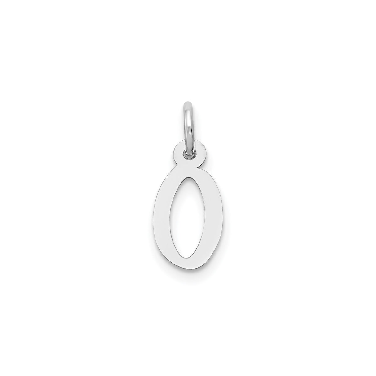 14k White Gold Ichthys Fish Pendant, Polished Christian Symbol for Women