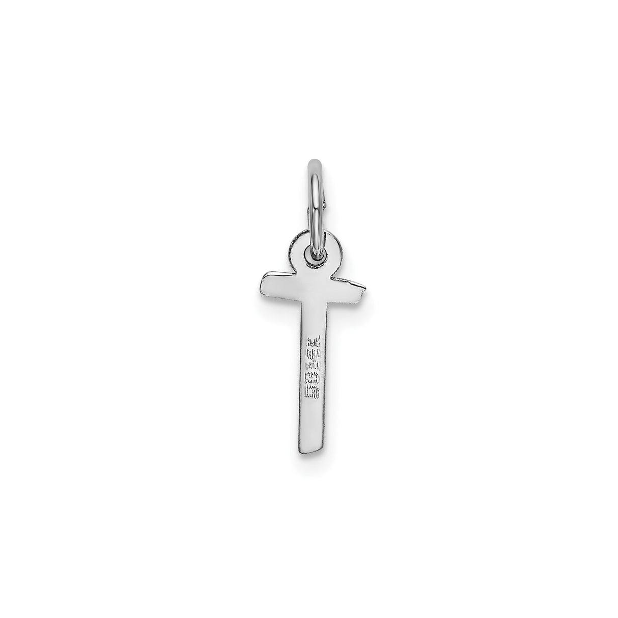 14k White Gold Cross Pendant, Modern Minimalist Christian Symbol for Women or Unisex Wear