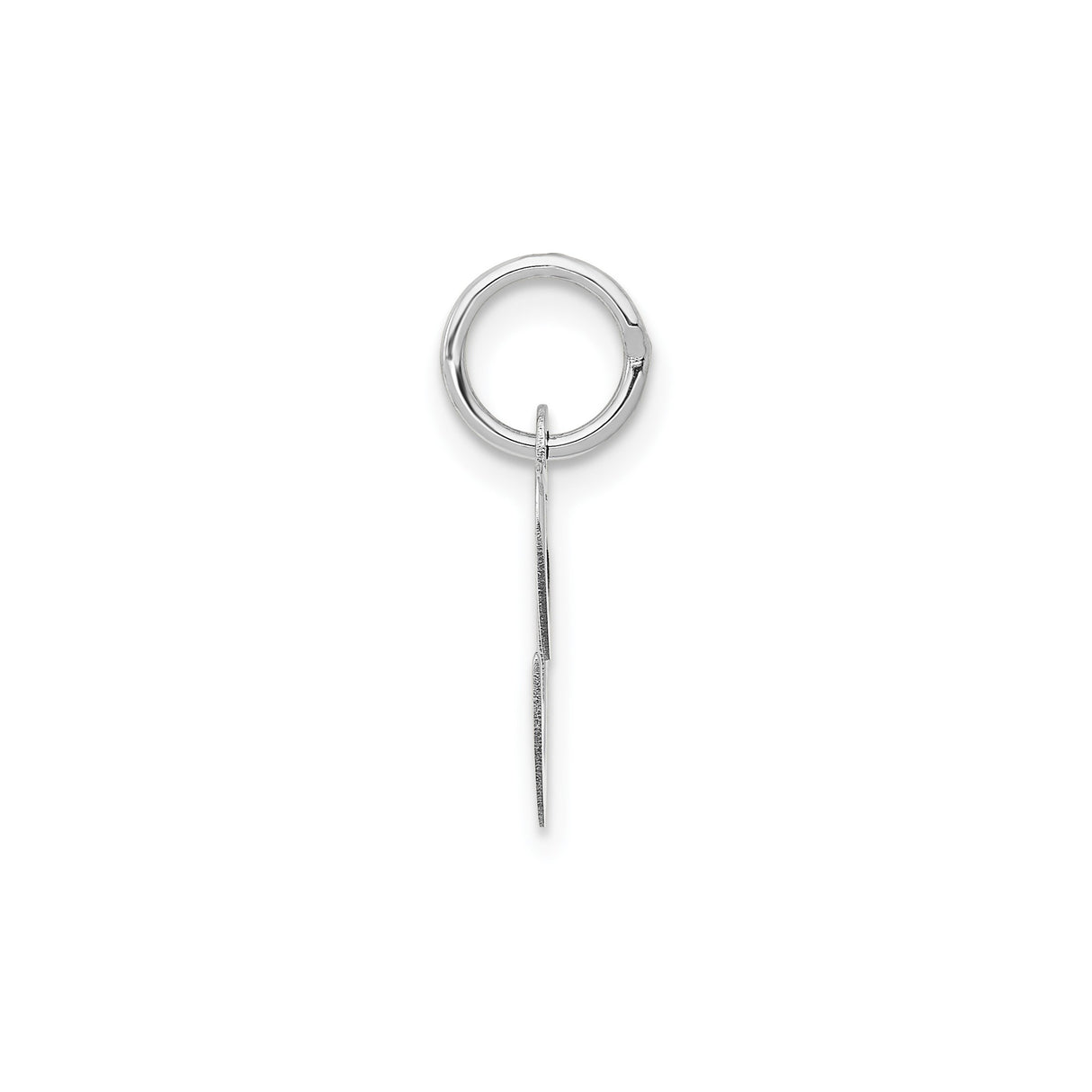 14k White Gold Cursive Initial C Pendant Charm, Script Letter Monogram Jewelry for Women