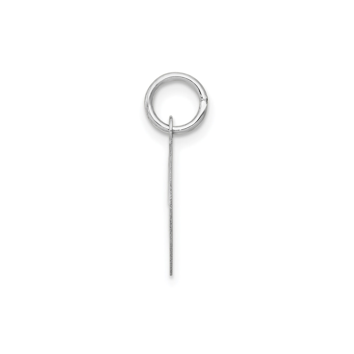 14k White Gold Pendant, Script Letter D Initial Monogram Charm for Women