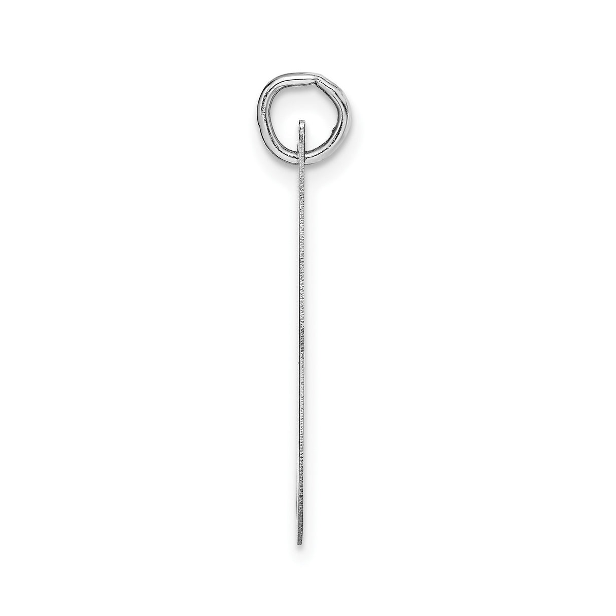 14k White Gold Initial J Pendant, Script Letter Charm for Necklace or Bracelet