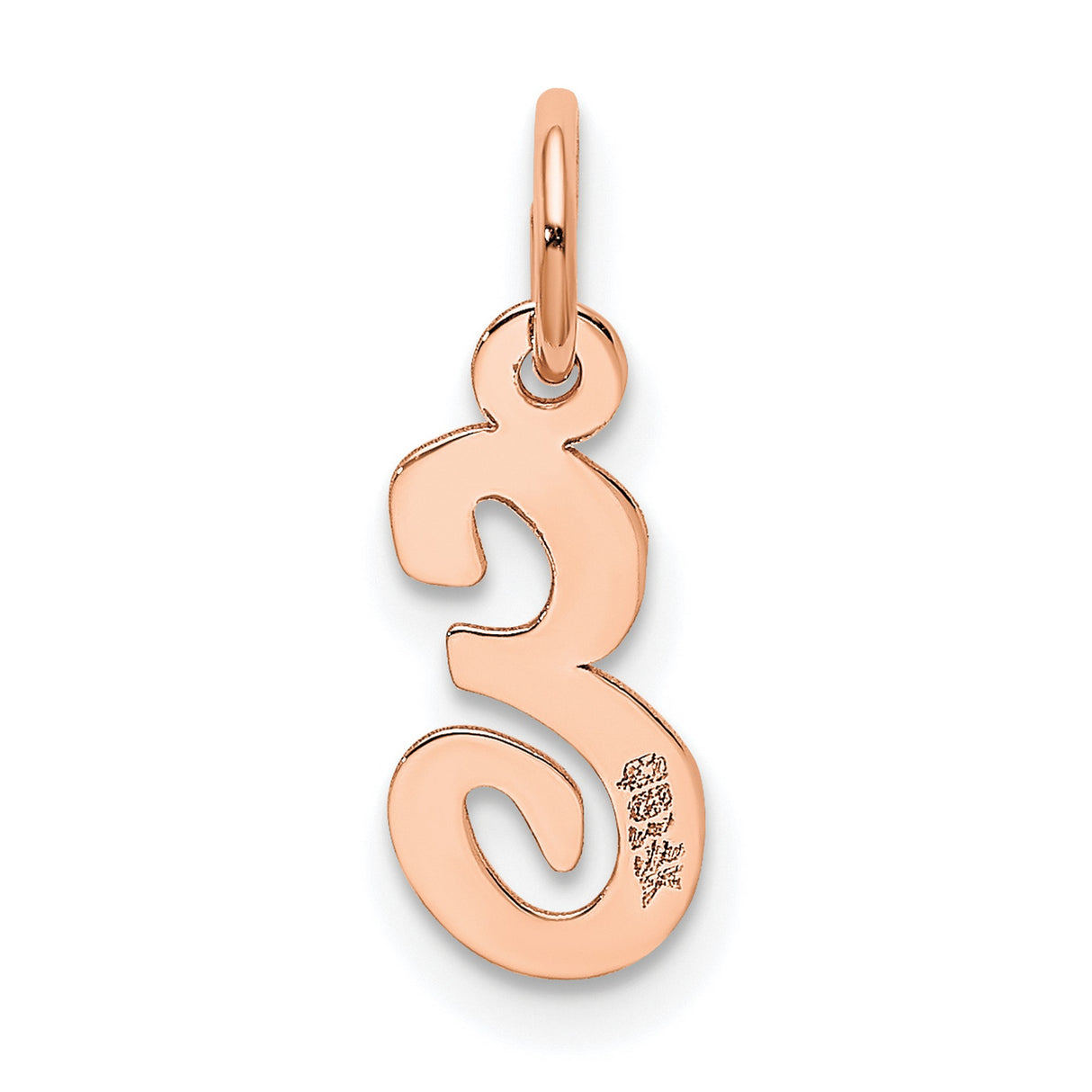 14k Rose Gold Arabic Script Pendant, Cultural Calligraphy Design for Women