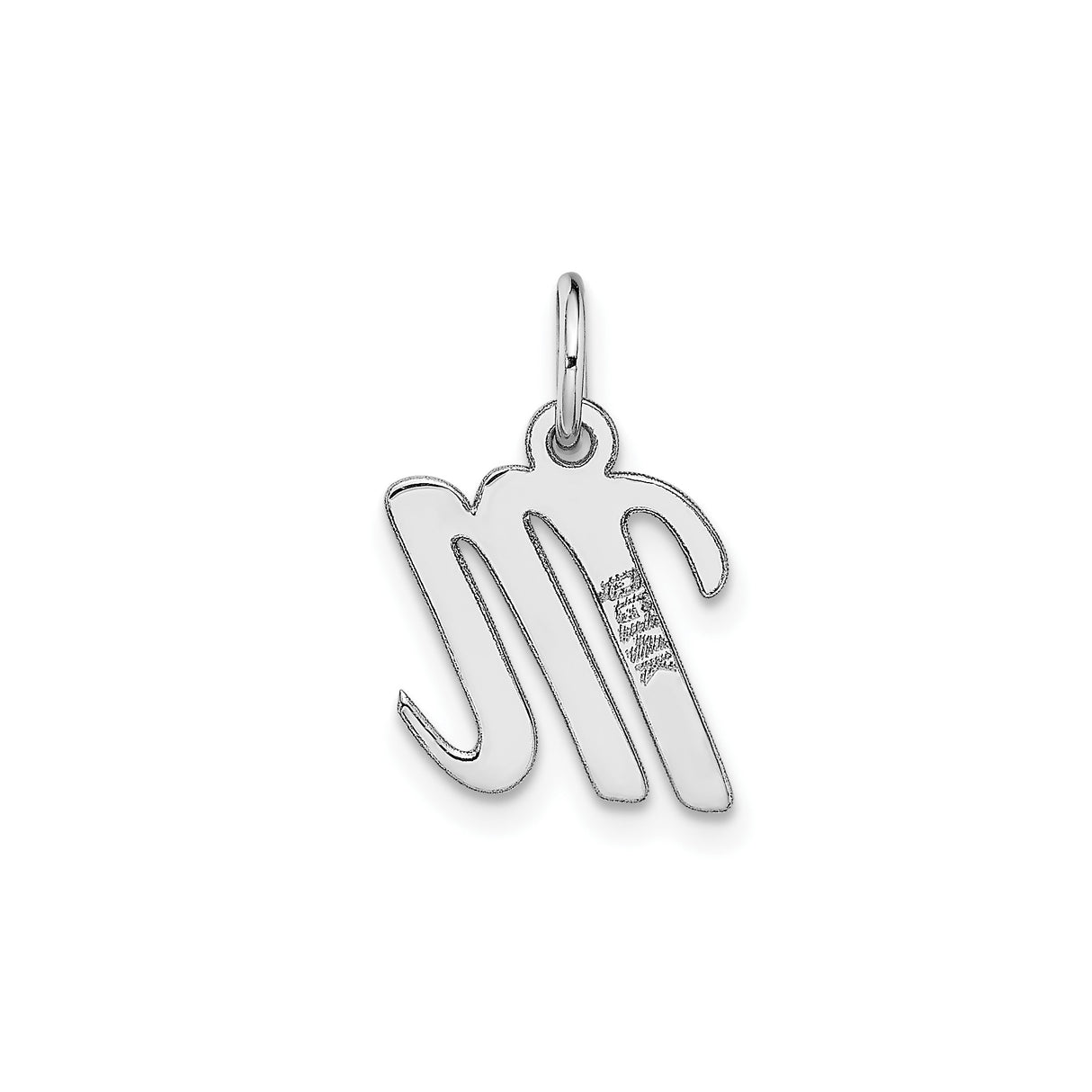 14k White Gold Scorpio Zodiac Pendant with M Symbol and Scorpion Tail Design