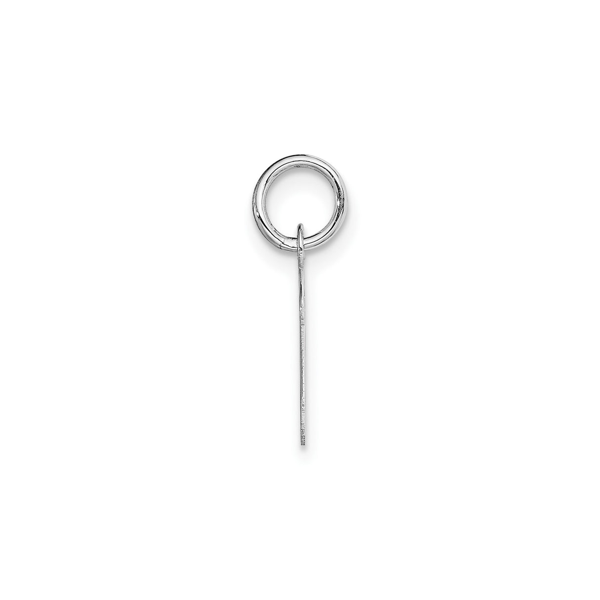 14k White Gold Capricorn Zodiac Pendant with Polished Script Symbol Charm