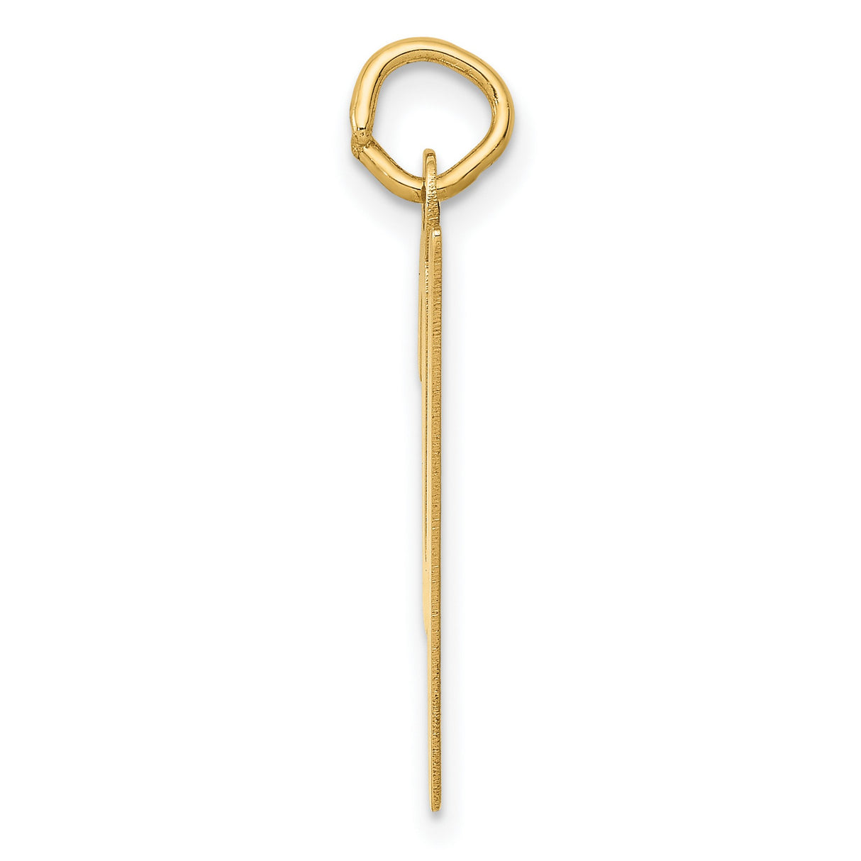 14k Yellow Gold Pendant with Script Letter Y, Custom Initial Charm Jewelry