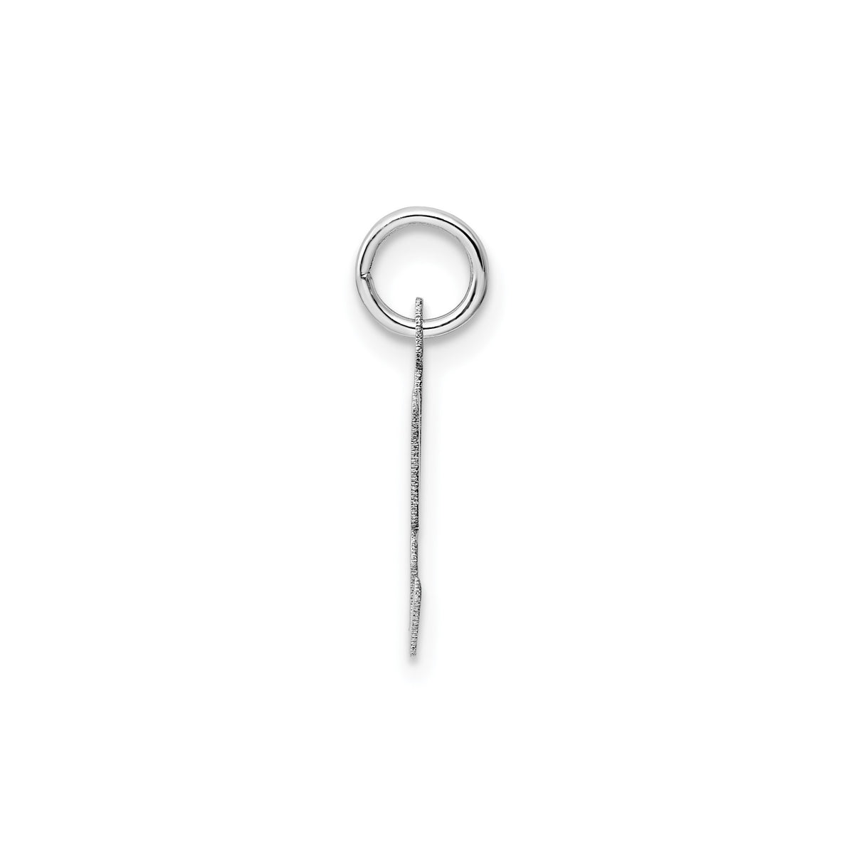 14k White Gold Initial H Pendant, Script Letter Charm, Cursive Monogram Jewelry for Women
