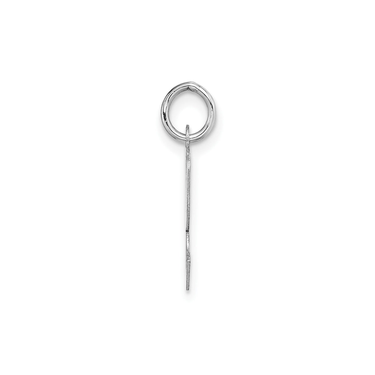 14k White Gold Letter K Pendant, Script Initial Charm for Necklace or Bracelet