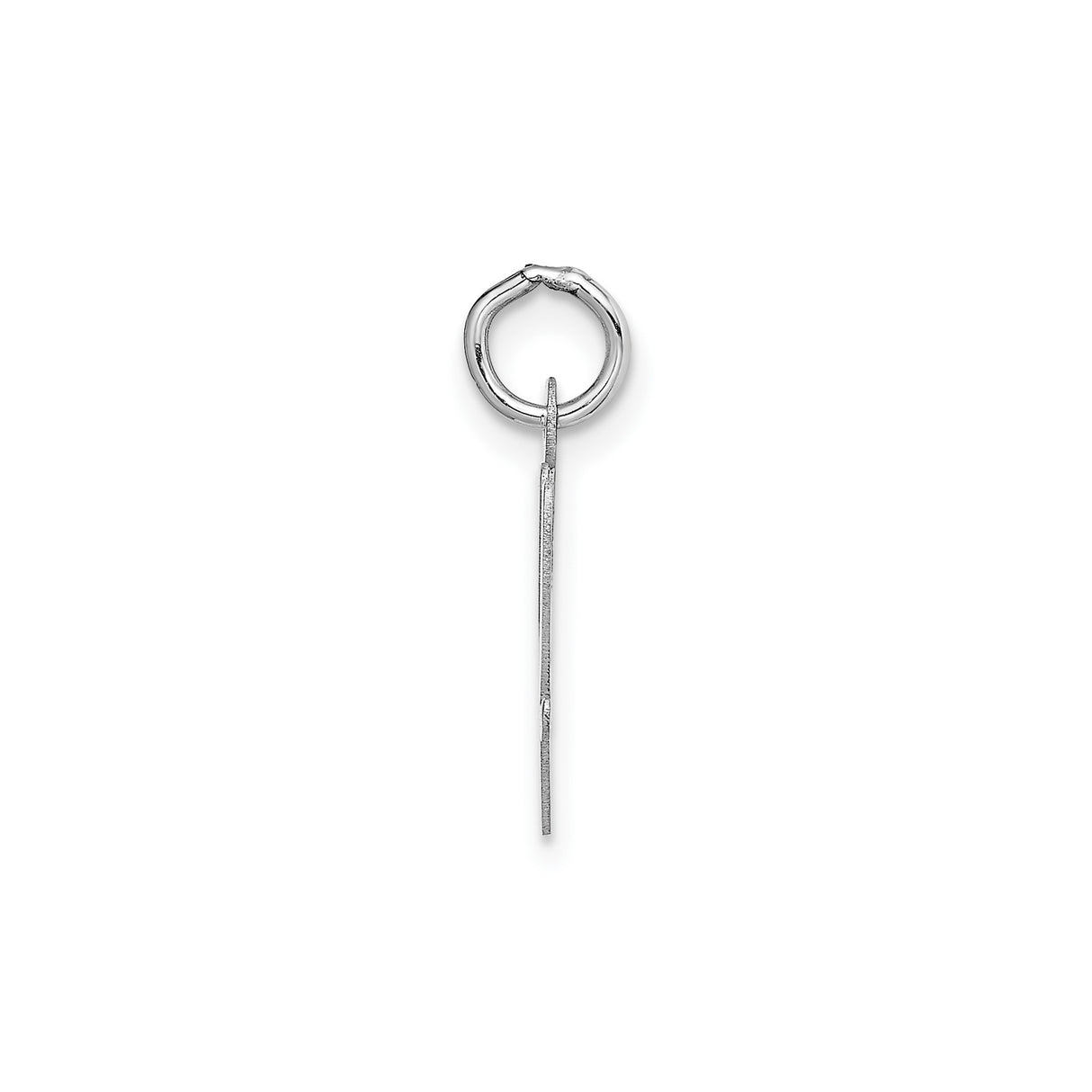 14k White Gold Script We Pendant Charm, Polished Unisex Initial Jewelry, Symbolic Unity Letter
