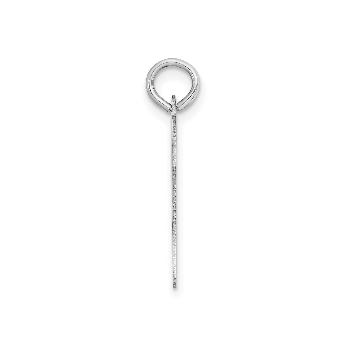 14k White Gold Scorpio Zodiac Pendant with Stylized M Symbol Tail Design