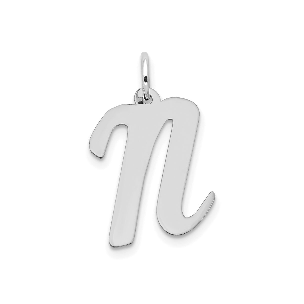 14k White Gold Scorpio Zodiac Pendant with Stylized M Symbol Tail Design
