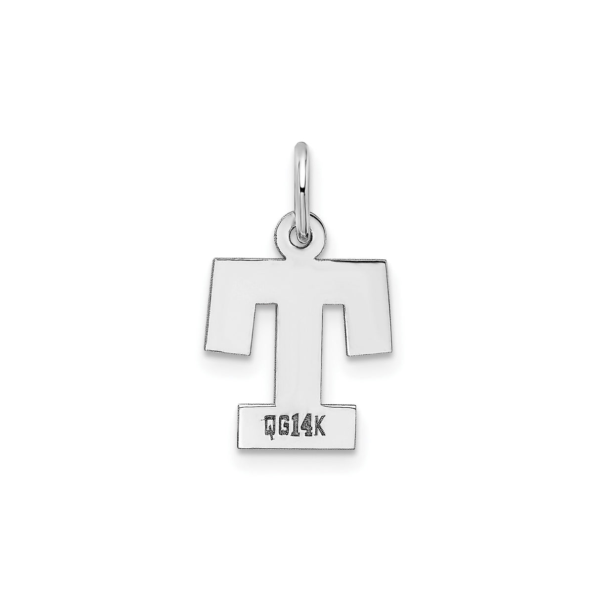 14k White Gold Tau Cross Pendant, Christian Religious Symbol of Faith and Devotion
