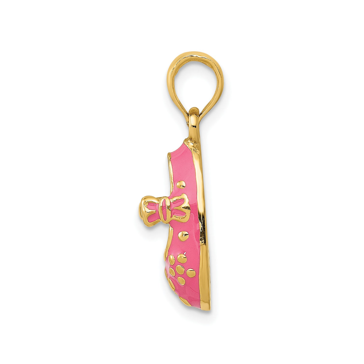 14k Yellow Gold Baby Shoe Pendant with Floral Design, Symbolic Motherhood Charm