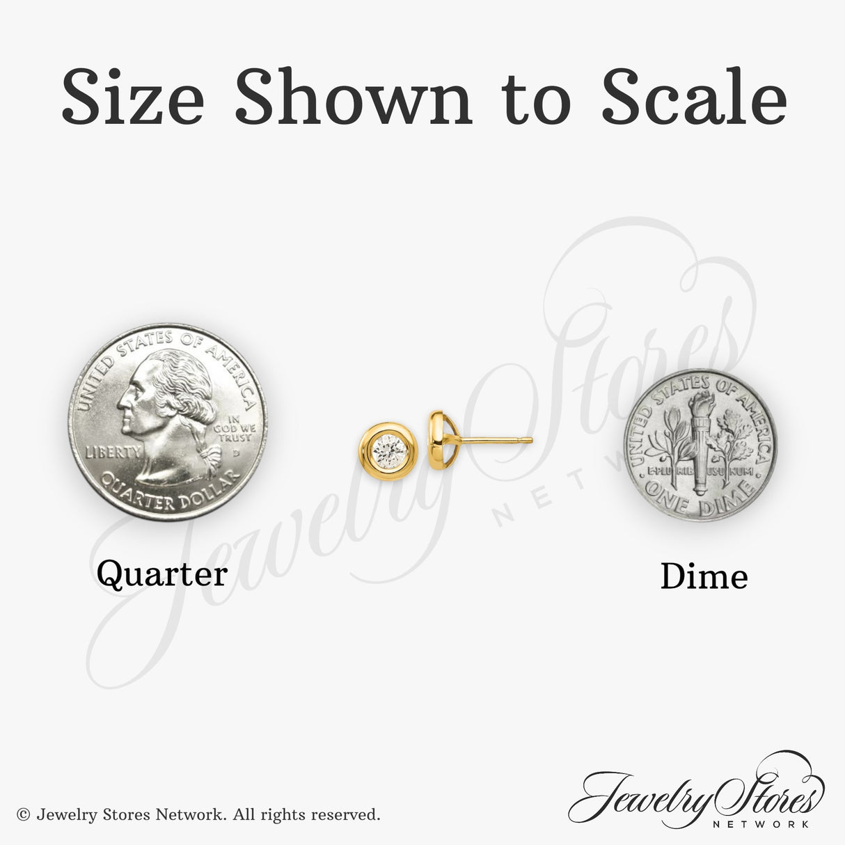 14k Yellow Gold Stud Earrings with Cubic Zirconia, Round Bezel Set, Minimalist Design