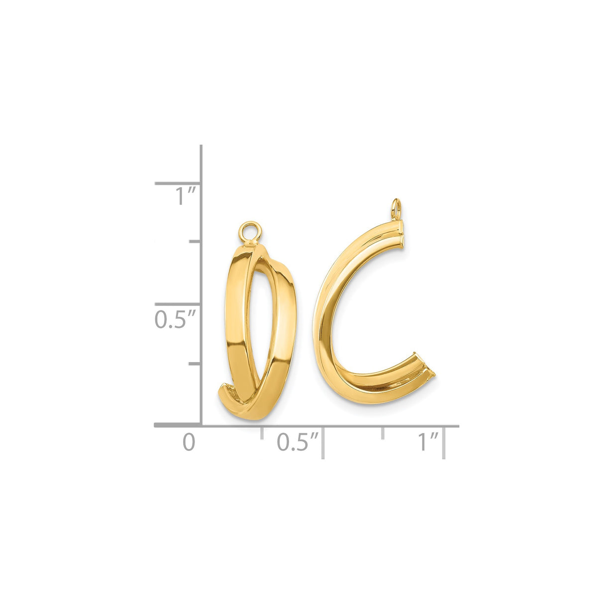 14k Yellow Gold Hoop Earrings, Twisted Modern Minimalist Design for Women