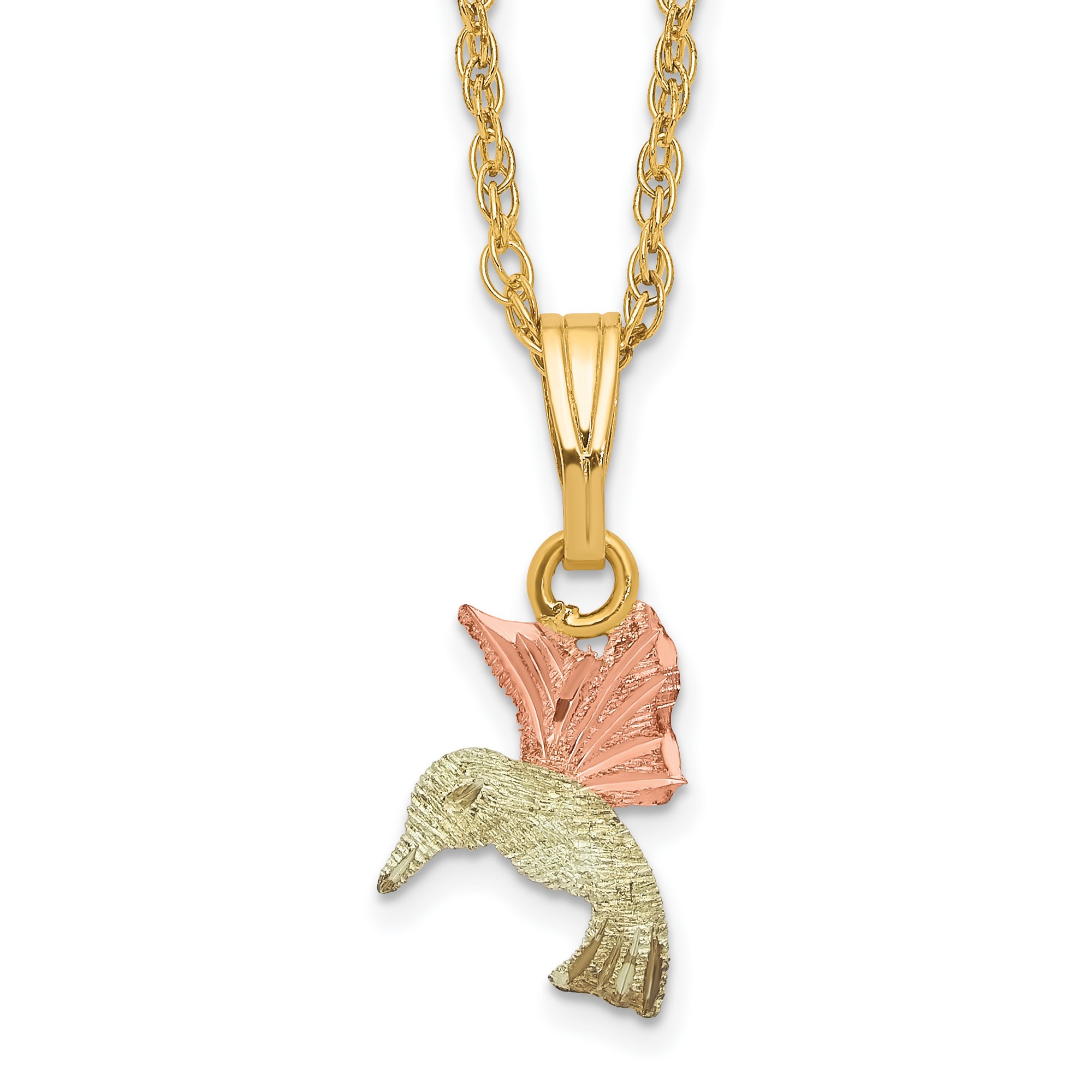 black hills gold hummingbird necklace