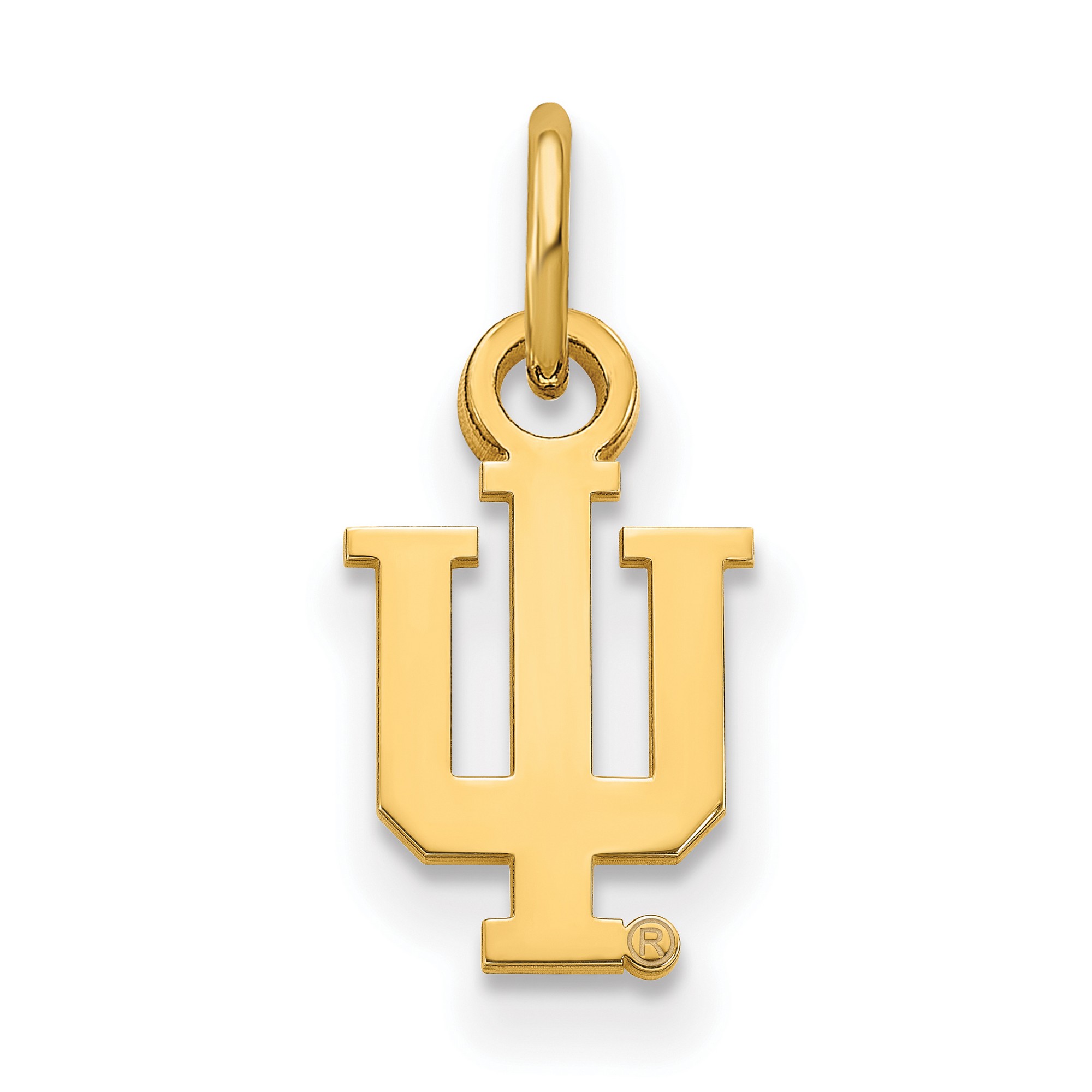 14k Yellow Gold Indiana University Hoosiers IU Trident Logo Charm ...