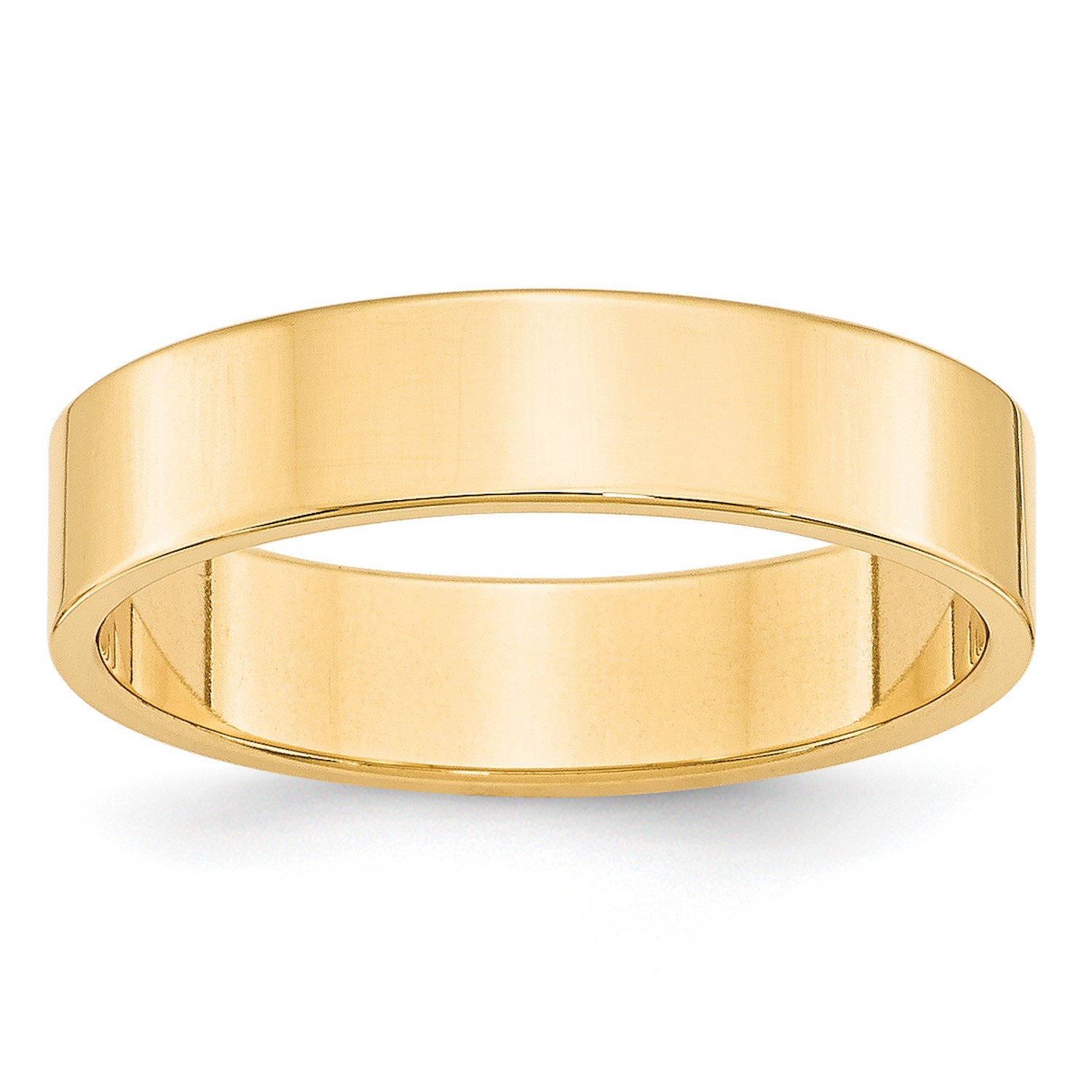 14k Yellow Gold Flat Lightweight Wedding Band Ring | eBay
