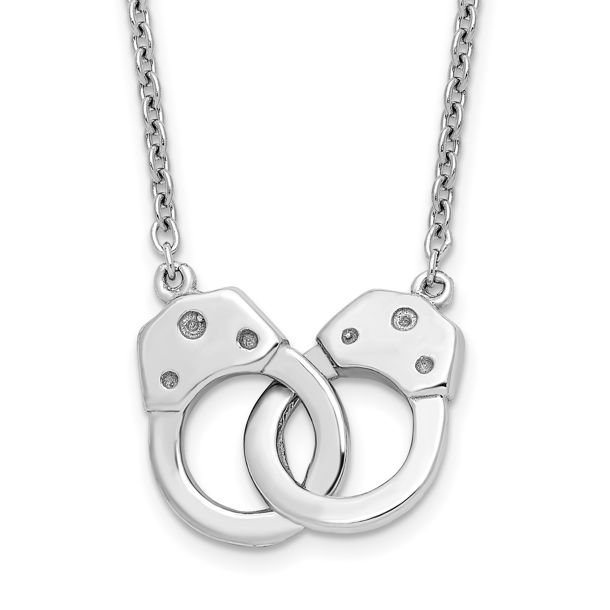 handcuff silver necklace