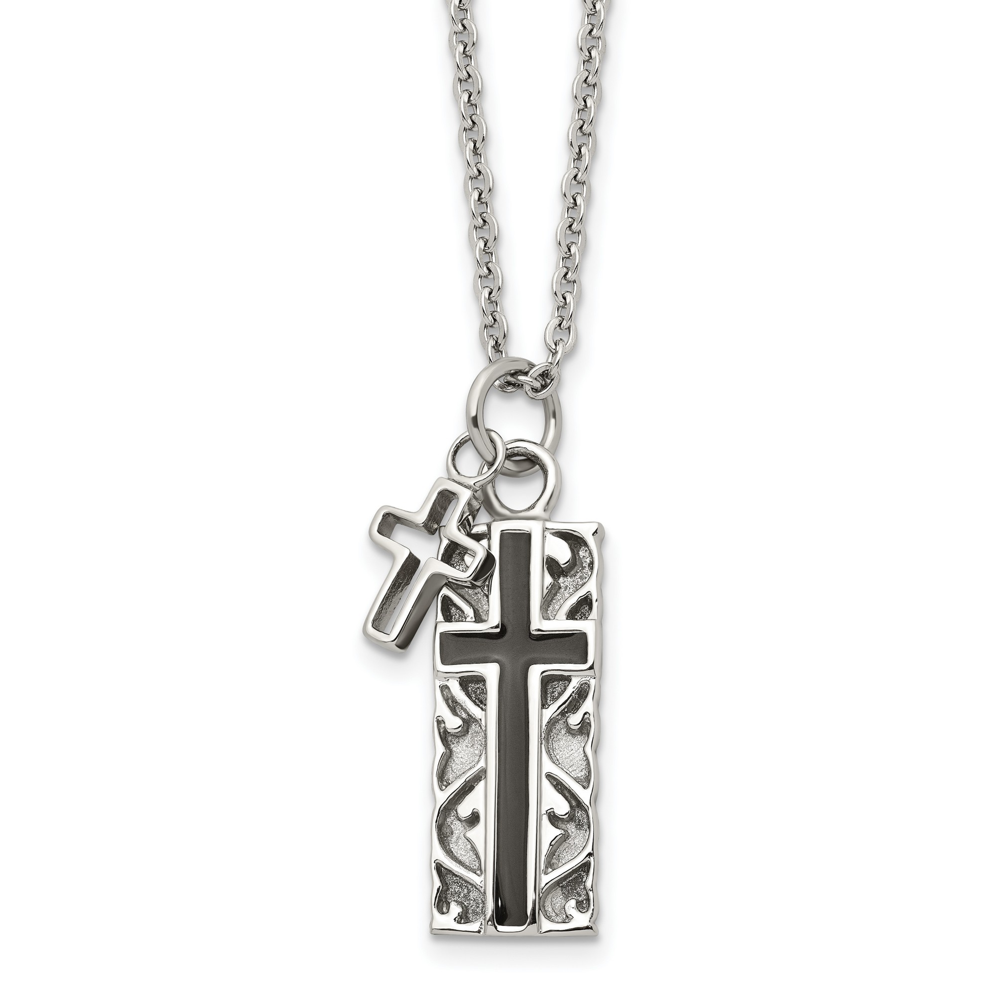 two piece cross necklace