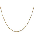 14K Yellow Gold 1.15 mm Rope Chain Necklace, Polished
