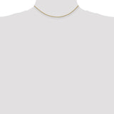 14K Yellow Gold 1.5 mm Rope Chain Necklace, Polished detail view